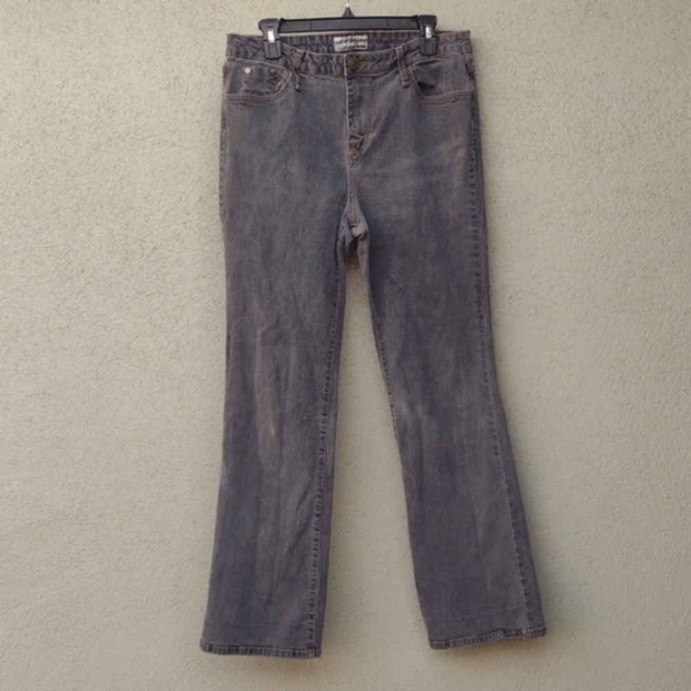 Phat Fashions Silver Label Gray High-rise Stretch Bootcut Jeans Women's 16